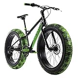 KS Cycling Mountainbike Fatbike 24'' SNW2458 schwarz-grün RH 38 cm