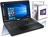ASUS (17,3 Zoll) Notebook (Intel Pentium N3700 Quad Core 4x2.40 GHz, 8GB RAM, 1000GB S-ATA HDD, Intel HD Graphic, HDMI, VGA, Webcam, USB 3.0, WLAN, DVD-Brenner, Windows 10 Professional 64-Bit #5030