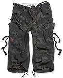 Surplus Raw Vintage Herren Cargo Engineer Vintage 3/4 Shorts, Blackcamo, XL