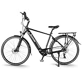 Accolmile Elektrofahrrad 28 Zoll City Ebike mit 250W BAFANG M200 Drehmoment Mittelmotor, Urban Trekking Elektrofahrrad Pedelec für Herren Damen, mit 36V 14,5Ah 522Wh Lithium Akku, Shimano 7-Gang