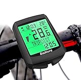 BACKTURE Fahrradcomputer, 19 Multifunktions Drahtloser Wasserdichter Fahrrad Tachometer Kilometerzähler Auto Aufwecken LCD Hintergrundbeleuchtung 5 Sprache für Radsport Radgeschwindigkeits Tracking