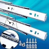 Schubladenschienen 2 STÜCK VOLLAUSZUG Rollenauszug Teleskopschiene Schubladenauszug H: 45 / L: 450 mm | Tragkraft 45 kg/Paar |Kugellager mit Stahlkäfig|