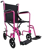 Aidapt VA172PINK Kompakter Transport-Rollstuhl aus Aluminium