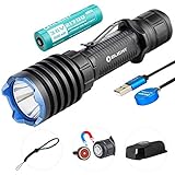 Olight Warrior X Pro Taktische Taschenlampe 2100 Lumen / 500 Meter Neutral Weiße LED USB Magnetisch Aufladbare Mächtig Leistungsstarke Taschenlampen, mit 21700 Akku + Batteriefach