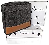 ALELA® Premium Futterbeutel | Futtertasche für Hunde-Training | Leckerlitasche in Filz-Optik | Snack-Bauchtasche