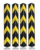 4x Eckschutzprofil | 78cm Winkel Kantenschutz | Garagenwand Stoßschutz | Eckwandschutz | Schutzprofil | Gummieckenschützer | Kantenschutz