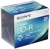 Sony Video für einen Blu-ray Disc 20BNR1VJPS4 (BD-R-1-Schicht: 4-Gang 20 Blatt Packung)