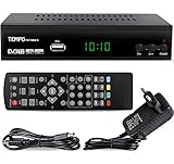 hd-line Tempo 4000 A DVBT2 Receiver Full HD 1080P 4K für TV ( HEVC/H.265 HDMI SCART, USB 2.0 , DVBT-2 , DVB-T2 , DVB T2 , DVBT 2 ), Reciver , Resiver, Empfänger , Schwarz, tmp4000