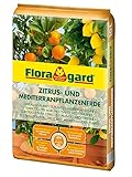 Floragard Zitruspflanzenerde 10 L • für alle anspruchsvollen Zitruspflanzen • für Limetten-, Orangen- und Zitruspflanzen • mit dem Naturdünger Guano