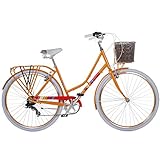 Damenrad 700c Hollandrad Stadtrad 28 Zoll Galano Blush 7 Gang Fahrrad Damen City (orange, 48 cm)