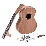ammoon Ukulele 23in Konzert Ukelele Ukulele Hawaii Gitarre DIY Kit Sapele Holz Körper Palisander Griffbrett mit Stöpsel String Brücke Mutter