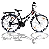 Talson 26 Zoll Damenrad 21Gang 26' Damen Fahrrad Black mit Beleuchtung nach STVZO