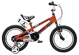 RoyalBaby Space No. 1 Aluminium Kinderfahrrad für Jungen und Mädchen, ab 3-6 Jahre, 12 Zoll, 16 Zoll, mit Stützrädern und Parkstütze