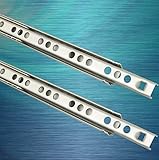 2 Schubladenschienen EDELSTAHL Teilauszug Rollenauszug Teleskopschiene Kugelführung Schubladenauszug H: 17 / L: 310 mm