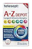 tetesept Vitamin A-Z Depot Tabletten – Nahrungsergänzungsmittel für eine umfassende Versorgung an Vitaminen, Mineralstoffen und Spurenelementen – 1 x 40 Depot-Tabletten