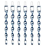 Vogelschreck zur Vogelabwehr [6er Set] Reflektierende Windspirale in Blau - Ideal als Deko - Abwehr von Vögeln im Haus & Garten (6, blau)