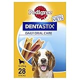 PEDIGREE 12421/236 Hundesnacks Hundeleckerli Dentastix Medium Tägliche Zahnpflege für mittelgroße Hunde 10-25kg, 28 Sticks (1 x 28 Sticks)