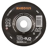 RHODIUS Schruppscheibe Stahl Metall RS80 Ø 125 mm für Winkelschleifer 25 Stück