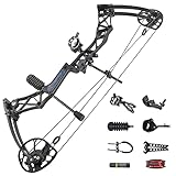 AMEYXGS Bogenschießen Compound Bogen und Pfeil Set 50-70lbs Verstellbarer Jagdbogen 25”-30” Bis zu 320FPS Sportbogen Erwachsenenbogen Outdoor Shooting Zielübungen (Bögen + Zubehör)
