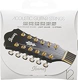IBANEZ Saiten Set für 12 String Light - .010/.010/.014/.014/.023/.008/.030/.012/.039/.018/.047/.027 80/20 Bronze (IACS12C)