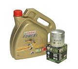Öl Wechselset 4 Liter Castrol SAE 10W-40 Power 1 4T inkl. Ölfilter Hiflo HF163 für BMW K 75, R 850, K 1100, R 1150, K 1200, R 850, R 1100, R 1200, MZ/MUZ 1000