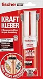 fischer KRAFTKLEBER, 2-Komponenten-Klebstoff in Transparent, Universalkleber für jede Anwendung, für innen & außen, zuverlässiger Reparatur-Helfer, 25 ml, 545865