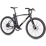 CHRISSON 28 Zoll E-Bike City Bike eOCTANT schwarz matt - Elektrofahrrad Urban Bike mit Aikema Hinterrad -Nabenmotor 250W, 36V, 40 Nm, Pedelec für Damen und Herren, praktisches E-City Bike