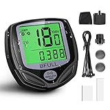 BFULL Fahrradcomputer Kabellos 16 Funktionen Fahrradtacho Wasserdichte IP54 fahrrad computer LCD Geschwindigkeit Radcomputer Tacho Fahrrad Kilometerzähler für Radsport Geeignet für Alle Fahrradtypen