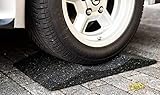 ( 4 Stück ) Reifenschuh Reifenbett Reifenwiege aus Gummigranulat 400mm breit bis 385er Reifen