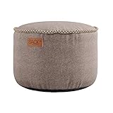 SACKit – RETROit Canvas Drum Sand – Runder Indoor hocker – Perfekt für das Wohnzimmer – Kombinieren Sie den Sitzhocker mit einem Sitzsack – Dänisches Design - Sitzhocker Fußhocker