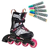 K2 Inline Skates MARLEE SPLASH Für Mädchen Mit K2 Softboot, Black - Pink - Splash, 30F0117