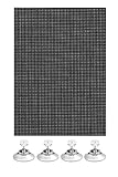 Gardinia, Flexibler Sonnenschutz, Lichtdurchlässig, Inklusive 8 Saugnäpfen, Schwarz, 100 x 150 cm