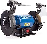 Scheppach 5903108901 Schleifgerät / Doppelschleifer SM150LB, + Schruppscheibe, Bürstenscheibe für vielfältigen Einsatz, 400 W, 230 V, Durchmesser 150 / 12,7 mm