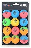 Joola Tischtennis Ballset Colorato mit 12 Bunten Bällen Tischtennisbälle