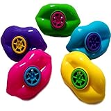 German Trendseller® - 12 x Bunte Sirenen Lippen l Heuler l Mitgebsel ┃ Party ┃ Kindergeburtstag