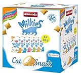 animonda Milkies Selection Mixpack, getreidefreie Knusperkissen für Katzen, Katzensnack, Multipack 6 x 30 g