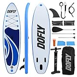 DOFLY Stand Up Paddling Board Aufblasbar Set, Sup Board Surfbrett mit Paddel 320cm L x 80cm W x 15cm H Fitness Yoga Board bis 150kg