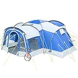 Skandika Familienzelt Nimbus für 8 Personen | Campingzelt mit 3 Schlafkabinen, wasserdicht, 5000 mm Wassersäule, 2,15 m Stehhöhe, versetzbare Frontwand, großer Wohnraum