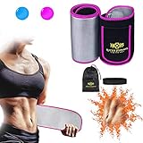 Lucky Humans® Hochwertiger -2021- Waist Trainer, Schwitzgürtel Frauen & Herren, postnataler Sauna Gurt, Fitness Gürtel, Schweißgürtel Bauch, Bauchweggürtel Damen & Herren, Bauchgurt, Sweat Belt