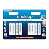 Panasonic eneloop, Ready-to-Use Ni-MH Akku, AA Mignon, 8er Pack, min. 1900 mAh, 2100 Ladezyklen, starke Leistung und geringe Selbstentladung, wiederaufladbare Akku Batterie