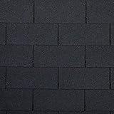 Bitumen Dachschindeln Rechteck Form schwarz 21 Stück (für 3m² Dachfläche) Dach Bitumenschindeln Ziegel Abdichtung