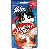 FELIX KnabberMix Grillspaß Katzensnack, Knusper-Leckerlie mit drei Geschmacksrichtungen, 8er Pack (8 x 60g)