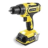 TROTEC Akku-Bohrschrauber PSCS 11-20V Lithium-Ionen-Akku (2,0 Ah, 2 Gang, 35 Nm, 25+1 Drehmomentstufen, LED-Arbeitsleuchte, 3-stufige Akku-Kapazitätsanzeige) inkl. Schnell-Ladegerät