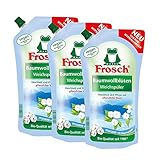 3x Frosch Baumwollblüten Weichspüler 1 Liter - Pflegend mit Baumwolle