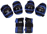 Schonerset Schutzausrüstung Set Protektoren Knieschoner Inline Skates Schoner XS-L H108 (Blau, M)