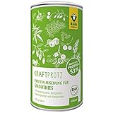 Raab Vitalfood Bio Kraftprotz-Pulver Superfood-Mischung für Smoothies mit Sesamprotein, Reisprotein, Lupinenprotein und Hanfprotein, vegan, glutenfrei, 1er Pack (200 g)