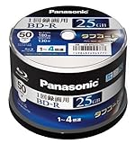 PANASONIC Blu-ray BD-R Recordable Disk | 25GB 4x Speed | 50 Spindle Pack Ink-jet Printable(japan import)