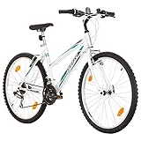 Multibrand, PROBIKE 6th SENSE, 460mm, 26 Zoll, Mountainbike, 18 gang, Schutzblech-Set, Für Damen (Türkis-Weiss)