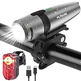 PUTARE 【2020 Neuestes Modell】 Fahrradlicht Set, USB Wiederaufladbare Fahrrad Licht,Mit 2 Leuchtmodi IPX5 Wasserdicht Fahrradbeleuchtung,Ultra-Bright Fahrradlampe mit Frontlicht und Rücklicht