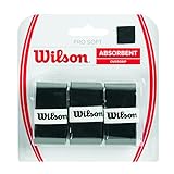 Wilson Unisex Griffband Pro Soft Overgrip, schwarz, 3 Stück, WRZ4040BK